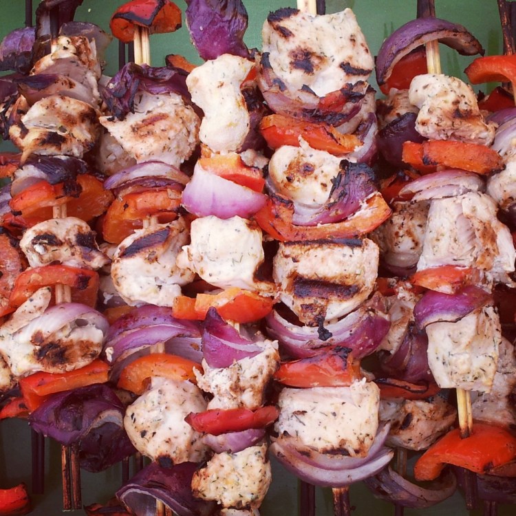 lemon dill chicken kabobs
