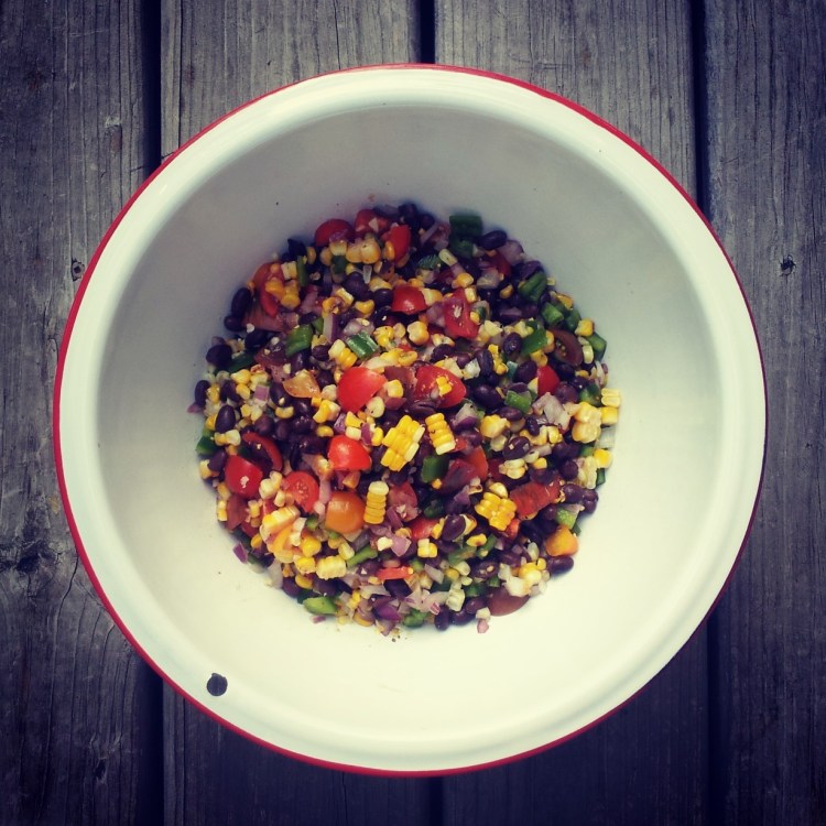Charred Corn and Pepper Salad with Feta