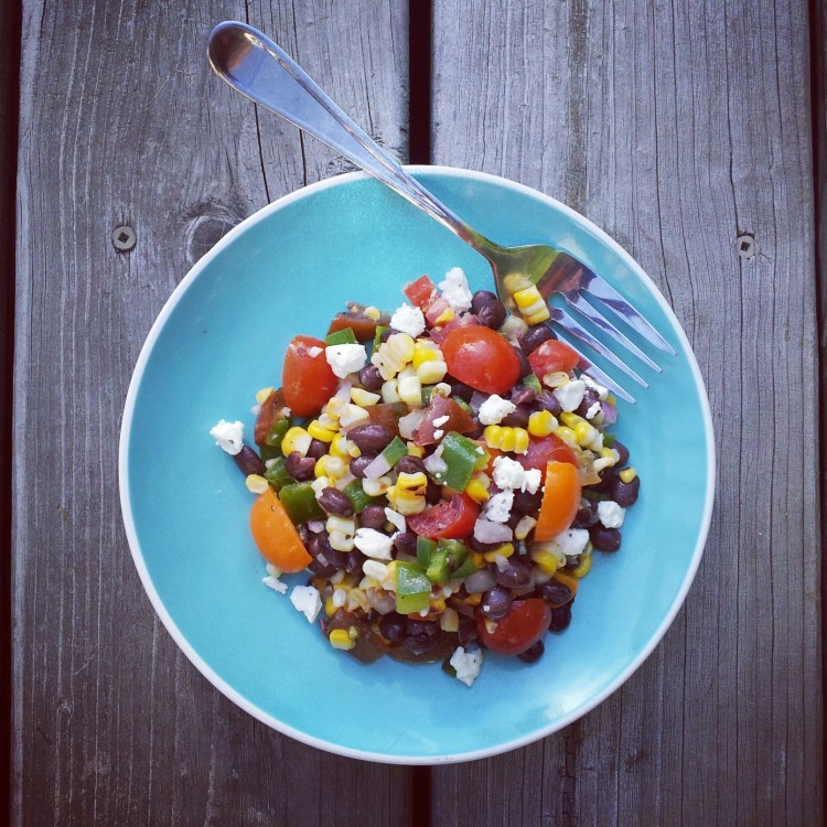 Charred Corn and Pepper Salad with Feta