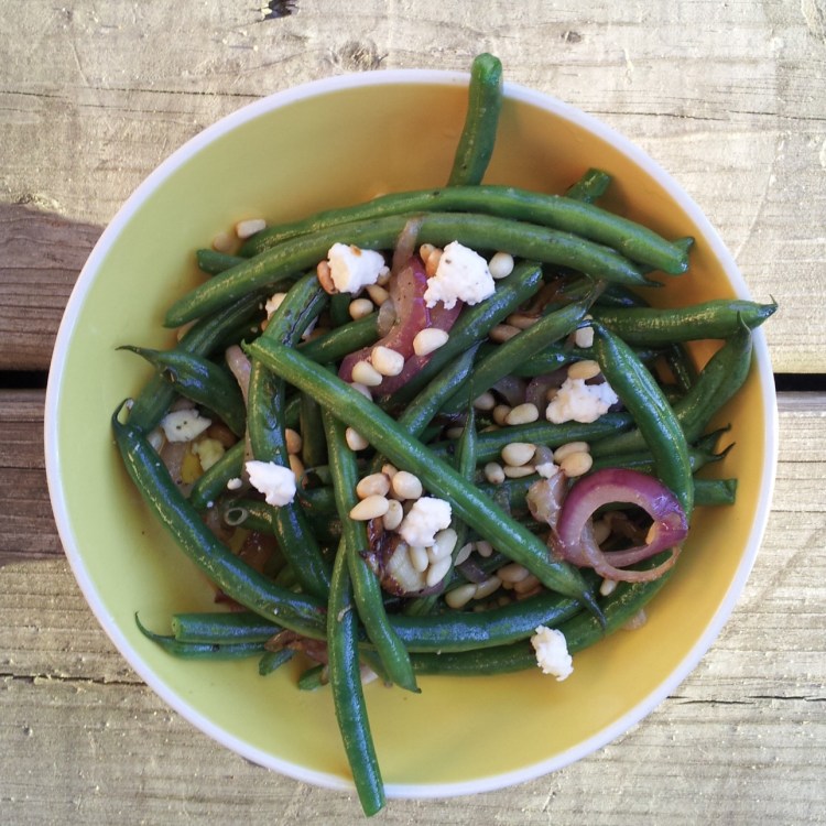 Green Beans with Feta and Pine Nuts