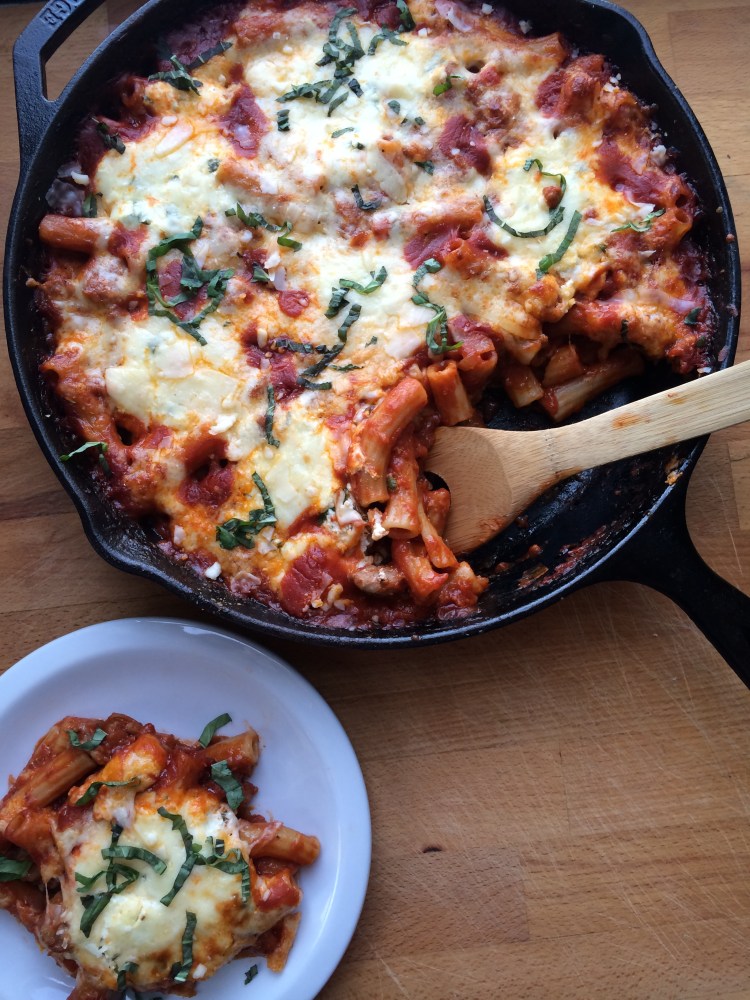 one skillet baked ziti
