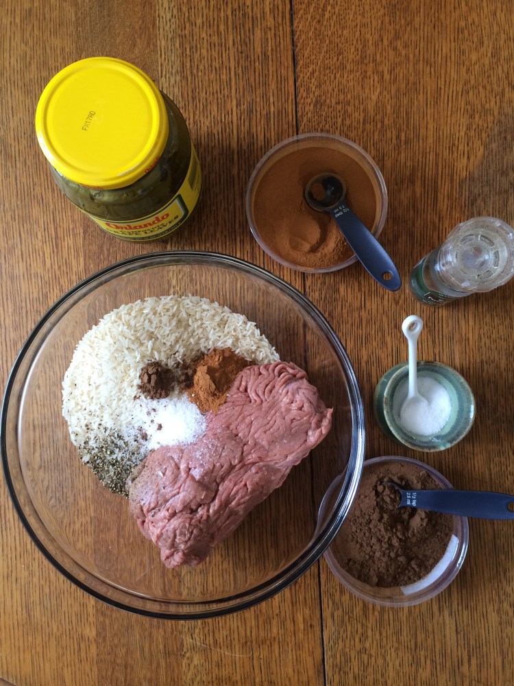 Lebanese Meat Stuffed Grape Leaves