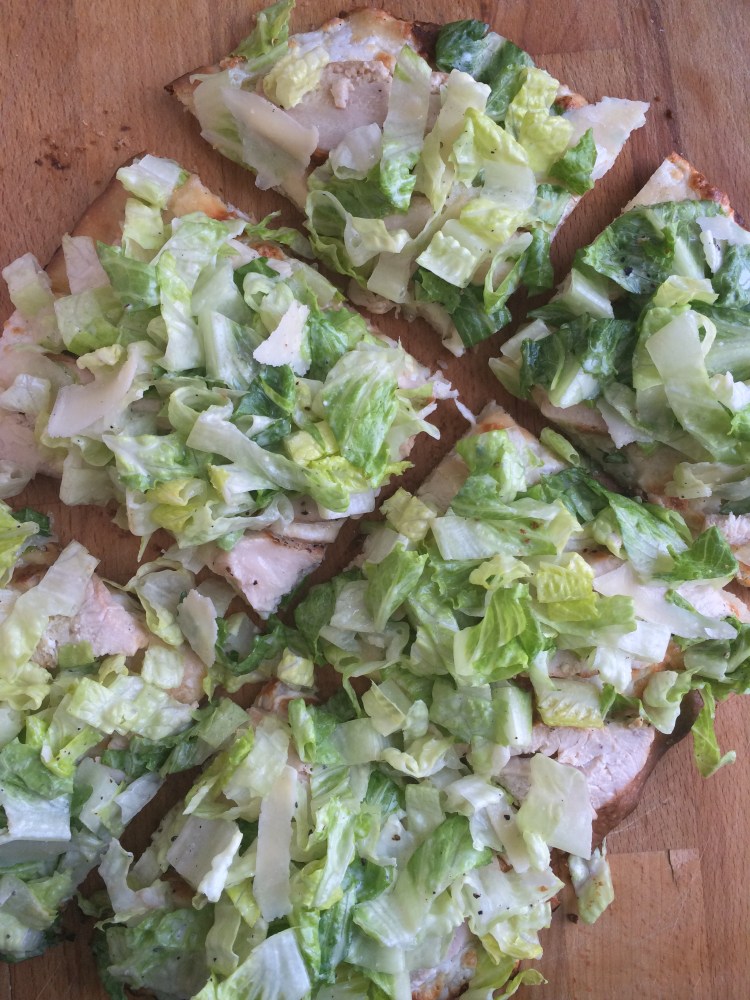 Chicken Caesar Salad Flatbread