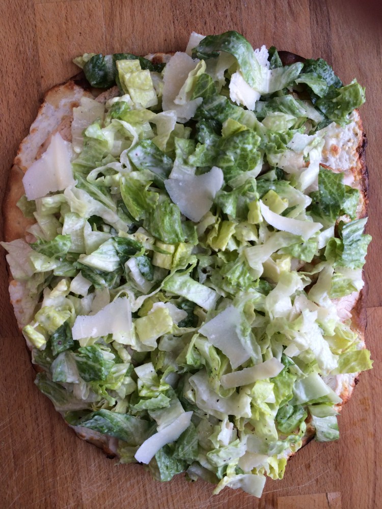 Chicken Caesar Salad Flatbread