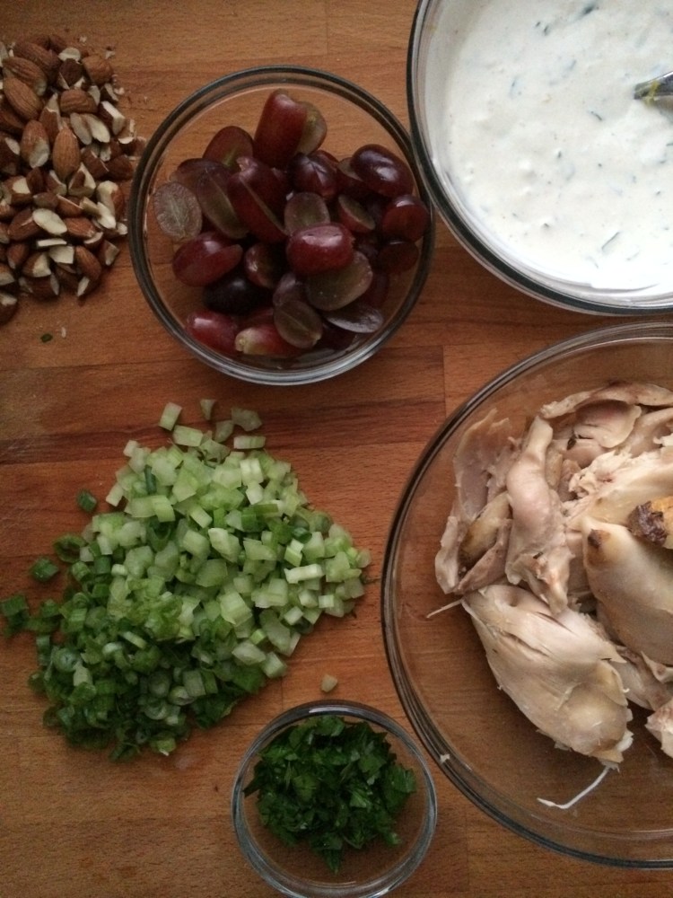 Chicken Salad with Grapes, Almonds, and Tarragon Dressing