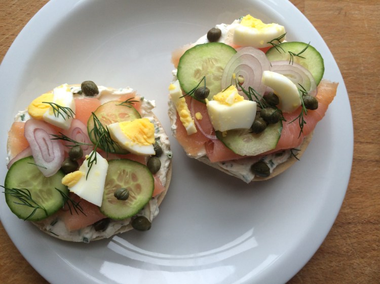 The Ultimate Bagel with Smoked Salmon and all the Fixings