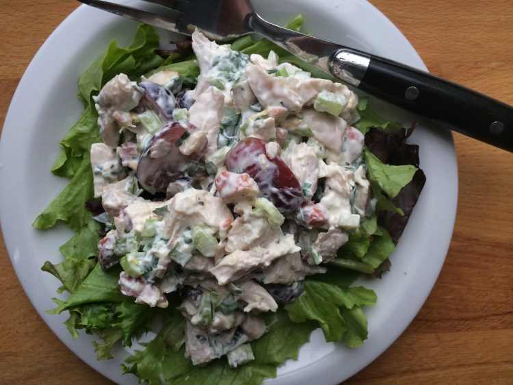 Chicken Salad with Grapes, Almonds, and Tarragon Dressing