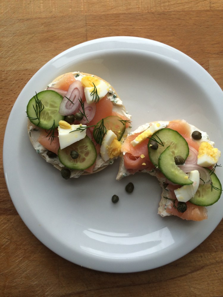 The Ultimate Bagel with Smoked Salmon and all the Fixings