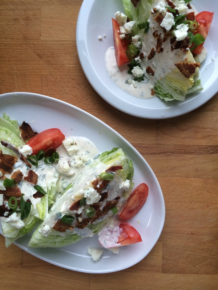 Wedge Salad with Buttermilk Herb Ranch Dressing