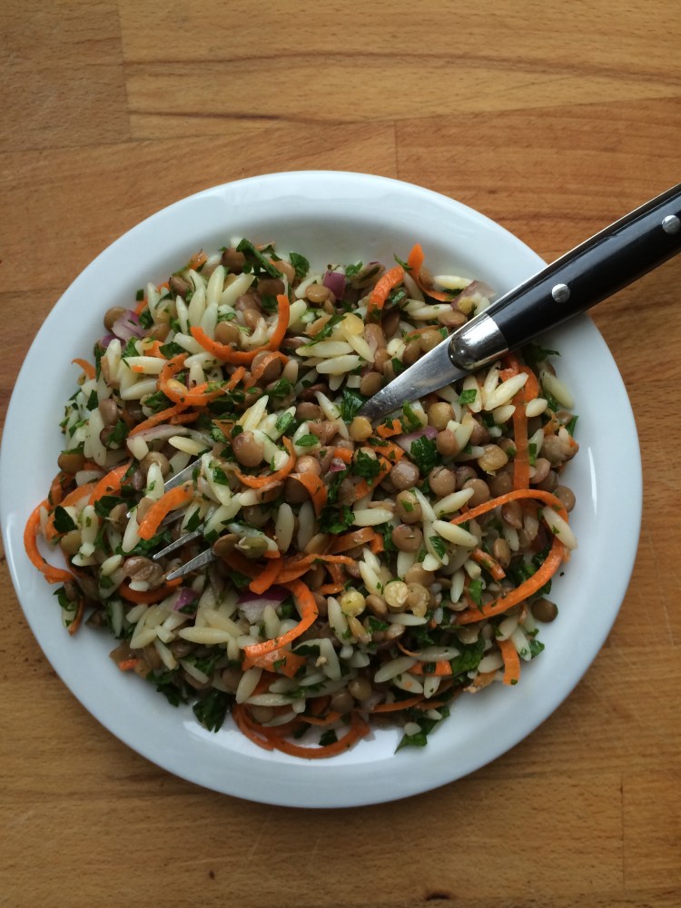 Lentil Orzo Salad