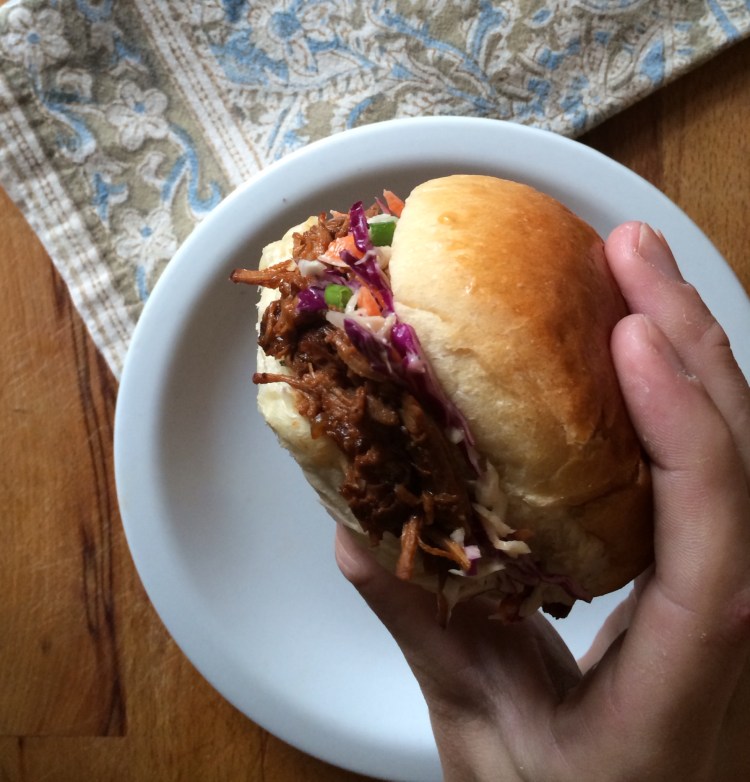 Crock Pot Pulled Pork with Buttermilk Coleslaw