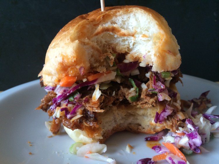 Crock Pot Pulled Pork with Buttermilk Coleslaw