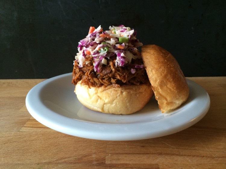 Crock Pot Pulled Pork with Buttermilk Coleslaw