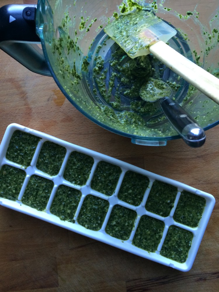 How to freeze basil pesto