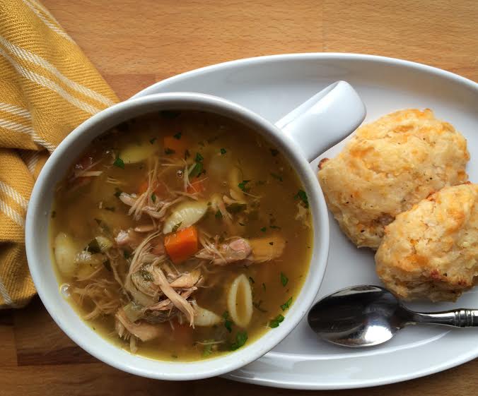 Leftover Turkey Noodle Soup with Homemade Stock