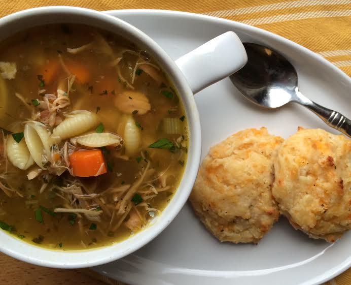 Leftover Turkey Noodle Soup with Homemade Stock