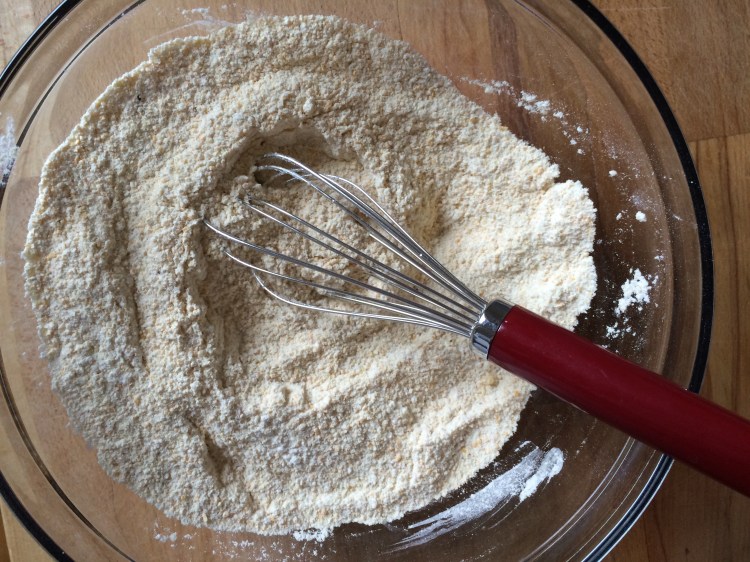 Cornmeal Pancakes with Blueberry Compote