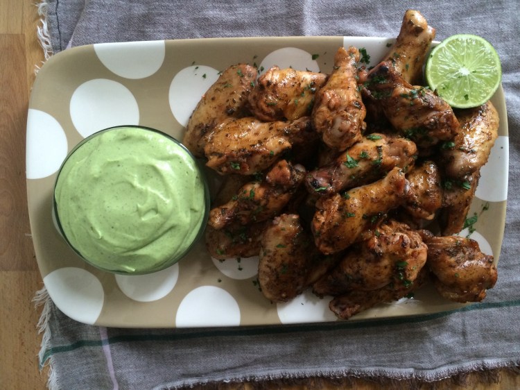 Tequila Lime "Margarita" Chicken Wings and Southwestern Ranch Dipping Sauce