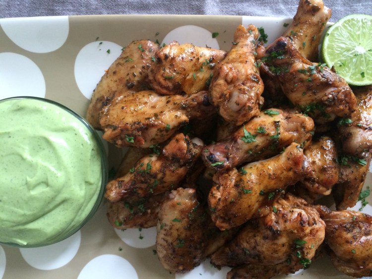 Tequila Lime "Margarita" Chicken Wings and Southwestern Ranch Dipping Sauce
