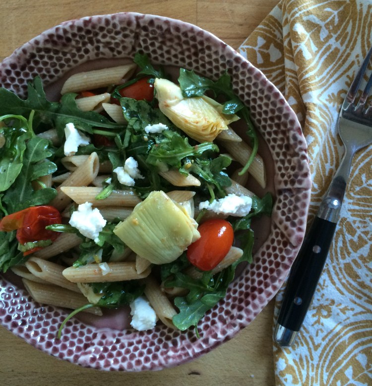 Roasted Tomato and Arugula Pasta Salad