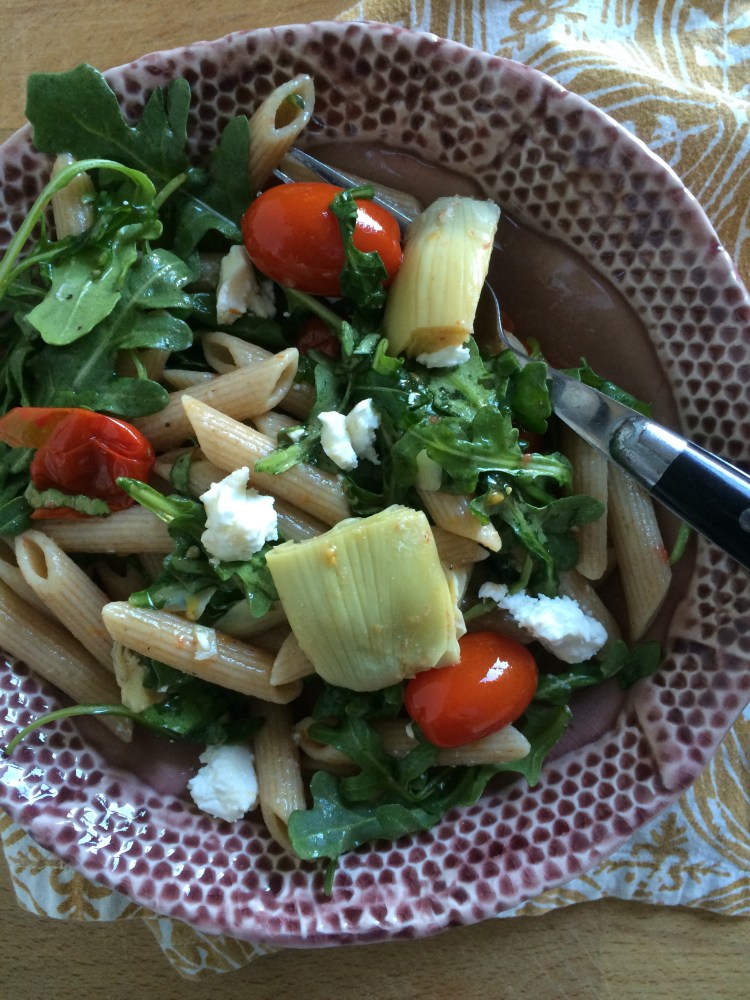 Roasted Tomato and Arugula Pasta Salad