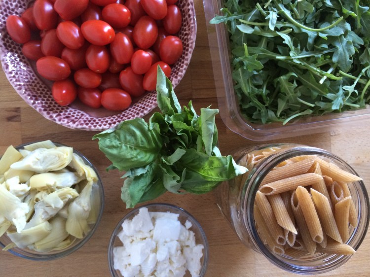 Roasted Tomato and Arugula Pasta Salad