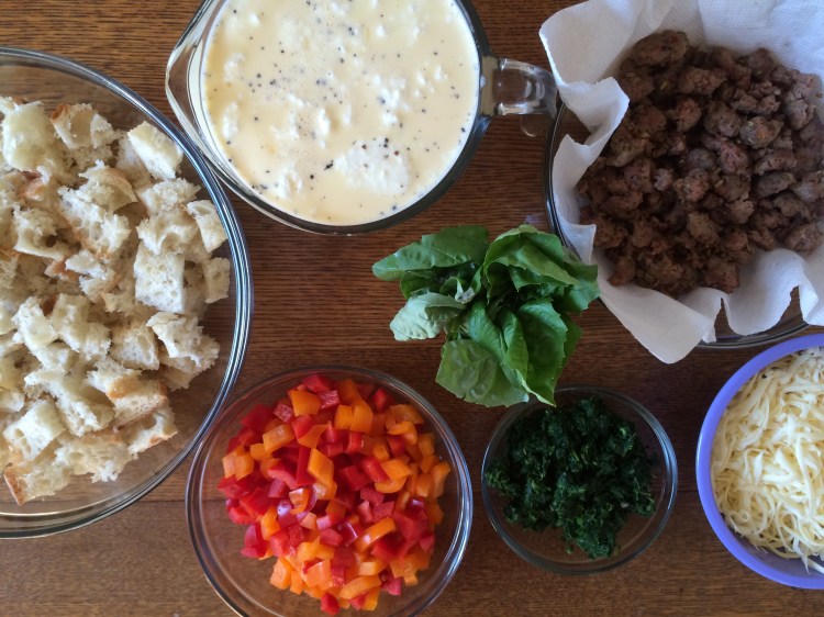 Sausage and Veggie Breakfast Strata