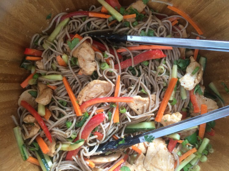 Sesame-Ginger Soba Noodle Salad with Chicken