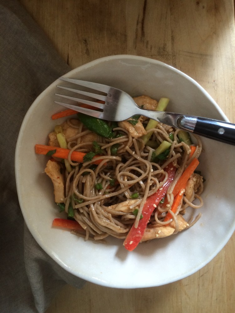 Sesame-Ginger Soba Noodle Salad with Chicken