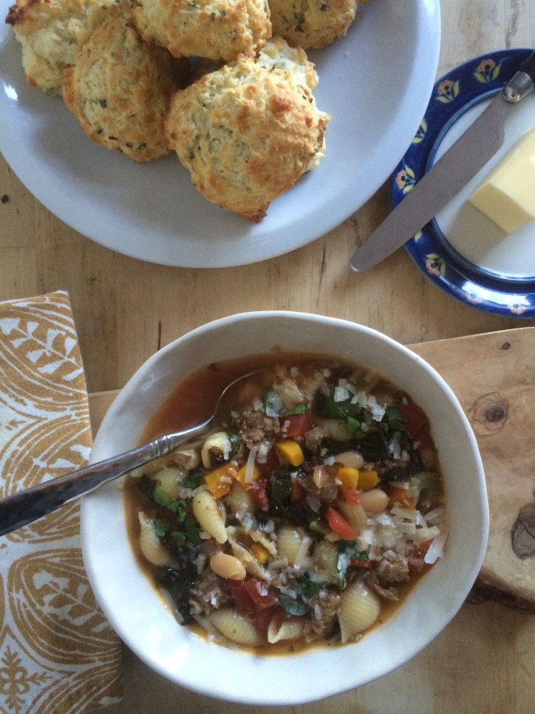 Italian Sausage, White Bean and Kale Soup