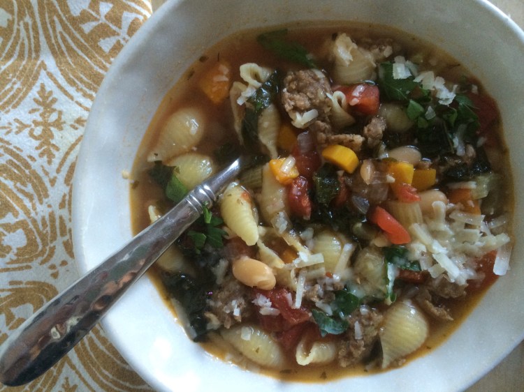 Italian Sausage, White Bean and Kale Soup